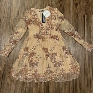 Sequined mini dress NWT